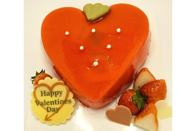 ハートのいちごムース